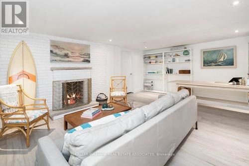 1 Lake Shore Drive, Toronto (New Toronto), ON - Indoor Photo Showing Living Room With Fireplace