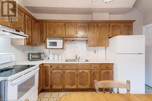 435 Catharine Street N, Hamilton, ON - Indoor Photo Showing Kitchen With Double Sink