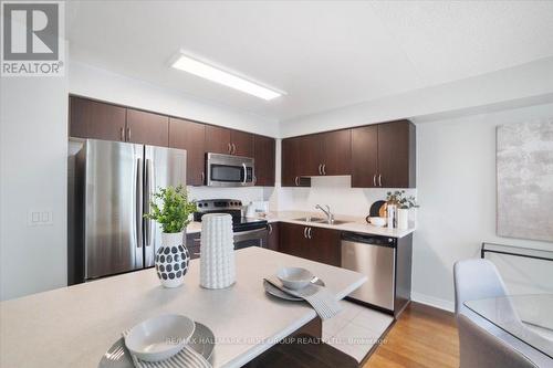 401 - 1600 Charles Street, Whitby (Port Whitby), ON - Indoor Photo Showing Kitchen With Double Sink