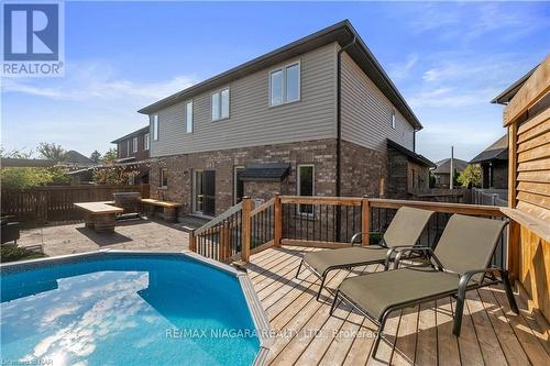 82 Creekside Drive, Welland, ON - Outdoor With Above Ground Pool With Deck Patio Veranda With Exterior