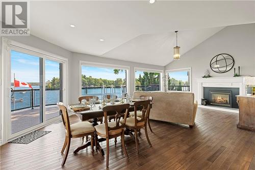 9 Bayview Road, Brockville, ON - Indoor Photo Showing Dining Room With Fireplace