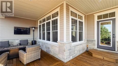 Covered porch off kitchen - 265 Summerside Place, Saugeen Shores, ON - Outdoor With Exterior