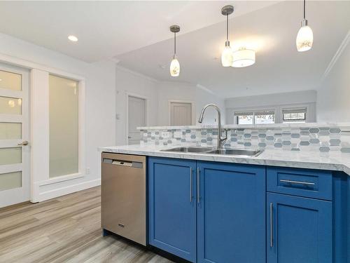 205-2881 Peatt Rd, Langford, BC - Indoor Photo Showing Kitchen With Double Sink