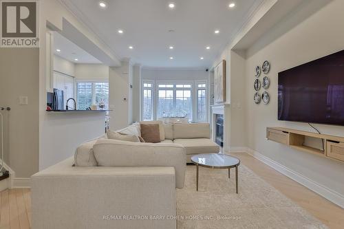 Th 10 - 8 Rean Drive, Toronto, ON - Indoor Photo Showing Living Room With Fireplace