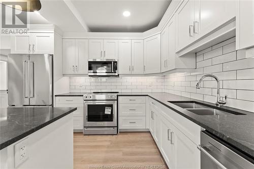 247 Brock Street Unit# 104, Amherstburg, ON - Indoor Photo Showing Kitchen With Double Sink With Upgraded Kitchen