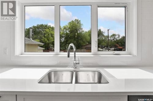 1202 14Th Street E, Saskatoon, SK - Indoor Photo Showing Kitchen With Double Sink