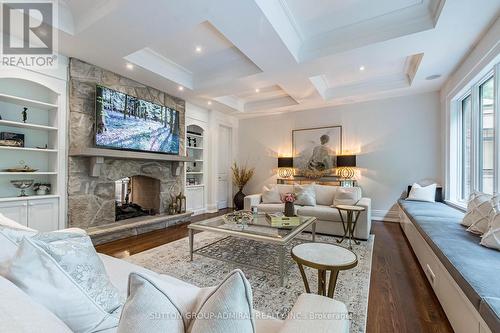 85 Valecrest Drive, Toronto (Edenbridge-Humber Valley), ON - Indoor Photo Showing Living Room With Fireplace