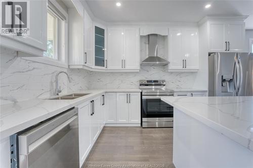 1750 Dominion, Windsor, ON - Indoor Photo Showing Kitchen With Double Sink With Upgraded Kitchen