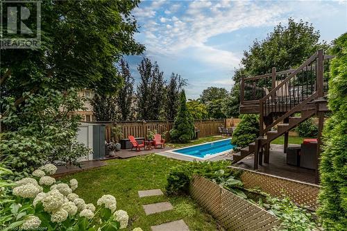 2010 Keller Court, Burlington, ON - Outdoor With In Ground Pool With Backyard