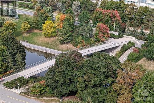 View of canal below and bridge to the University of Ottawa. - 20 The Driveway Drive Unit#1801, Ottawa, ON - Outdoor