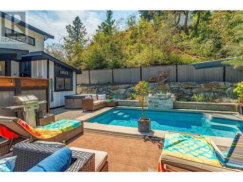 3069 Ourtoland Road, West Kelowna, BC - Outdoor With In Ground Pool With Deck Patio Veranda With Backyard