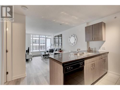 2906 610 Granville Street, Vancouver, BC - Indoor Photo Showing Kitchen With Double Sink