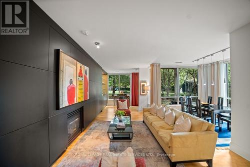 104 - 20 Scrivener Square, Toronto (Rosedale-Moore Park), ON - Indoor Photo Showing Living Room With Fireplace