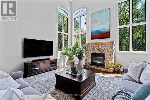 48 Commando Court, Hamilton (Waterdown), ON - Indoor Photo Showing Living Room With Fireplace