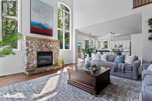 48 Commando Court, Hamilton (Waterdown), ON - Indoor Photo Showing Living Room With Fireplace