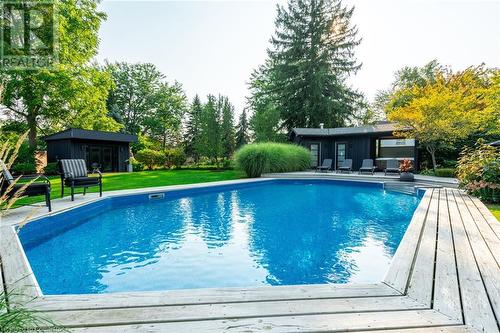 97 Overdale Avenue, Waterdown, ON - Outdoor With In Ground Pool With Backyard