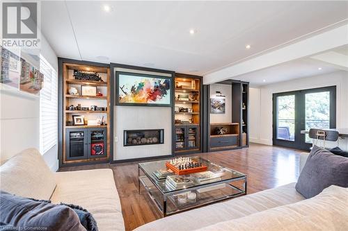 97 Overdale Avenue, Waterdown, ON - Indoor Photo Showing Living Room With Fireplace