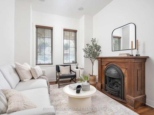 109 Manning Ave, Toronto, ON - Indoor Photo Showing Living Room With Fireplace