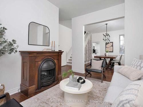 109 Manning Ave, Toronto, ON - Indoor Photo Showing Living Room With Fireplace