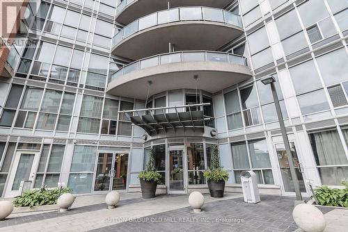 1124 - 1 Shaw Street, Toronto, ON - Outdoor With Balcony With Facade