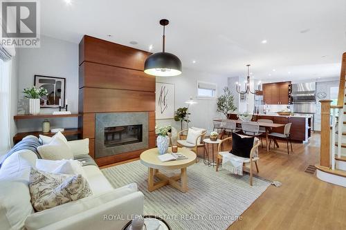 97 Strathcona Avenue, Toronto, ON - Indoor Photo Showing Living Room With Fireplace