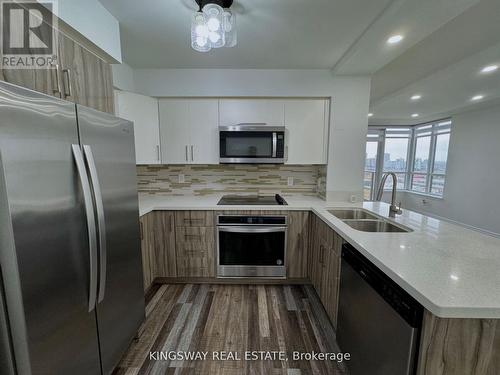 2208 - 4090 Living Arts Drive, Mississauga (City Centre), ON - Indoor Photo Showing Kitchen With Double Sink With Upgraded Kitchen