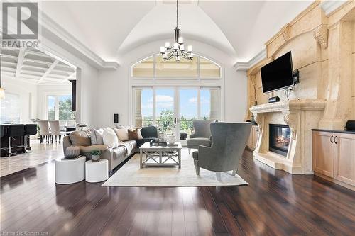 74 Paddock Court, Kitchener, ON - Indoor Photo Showing Living Room With Fireplace