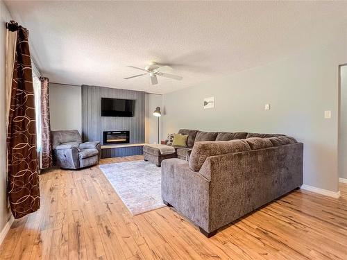 60064 87 Road W, North Cypress Rm, MB - Indoor Photo Showing Living Room With Fireplace