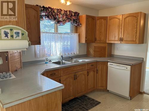 1125 1St Street W, Carrot River, SK - Indoor Photo Showing Kitchen With Double Sink