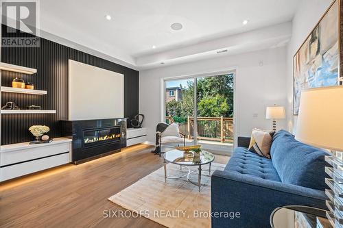 42 Orley Avenue, Toronto (Woodbine-Lumsden), ON - Indoor Photo Showing Living Room With Fireplace