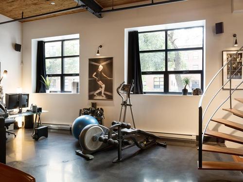 Exercise room - 101-7145 Rue St-Urbain, Montréal (Rosemont/La Petite-Patrie), QC - Indoor Photo Showing Gym Room