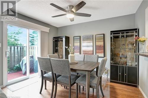 Sliders out to private backyard - 15 Gregg Court Unit# 1, Kitchener, ON - Indoor Photo Showing Dining Room