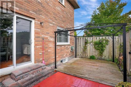 Fully fenced backyard with no rear neighbours - 15 Gregg Court Unit# 1, Kitchener, ON - Outdoor With Exterior