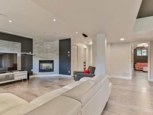 Salle familiale - 9211 Av. Émile-Legault, Montréal (Anjou), QC - Indoor Photo Showing Living Room With Fireplace