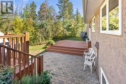 Second wood deck in back yard - 