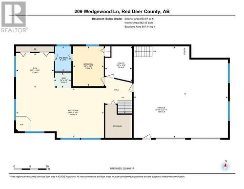 Basement level layout - 209, 27475 Township Road 380, Rural Red Deer County, AB 