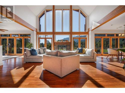 2388 Lawrence Road, Lumby, BC - Indoor Photo Showing Living Room With Fireplace