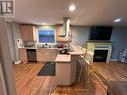 125 Loyalist Drive, Hamilton, ON  - Indoor Photo Showing Kitchen With Fireplace With Double Sink 