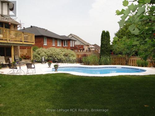 705 21St A Avenue, Hanover, ON - Outdoor With In Ground Pool With Deck Patio Veranda With Backyard