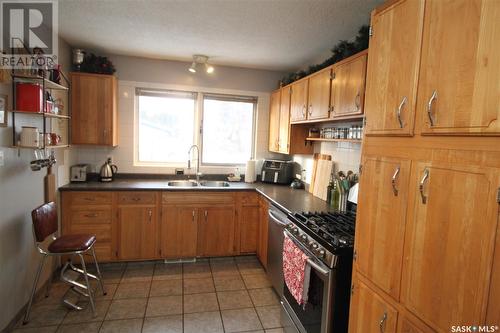 55 Hoeschen Crescent, Saskatoon, SK - Indoor Photo Showing Kitchen With Double Sink