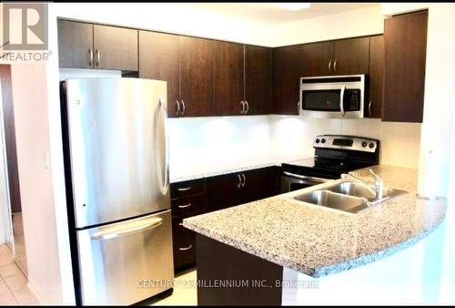 201 - 4900 Glen Erin Drive, Mississauga, ON - Indoor Photo Showing Kitchen With Stainless Steel Kitchen With Double Sink With Upgraded Kitchen