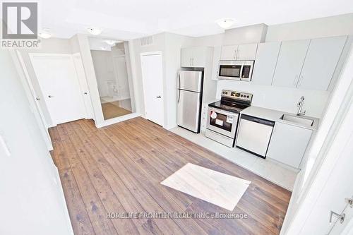 202 - 400 The East Mall, Toronto, ON - Indoor Photo Showing Kitchen With Stainless Steel Kitchen