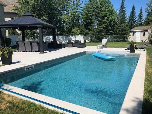 Backyard - 245 Rue Ludger-Duvernay, Varennes, QC - Outdoor With In Ground Pool With Backyard