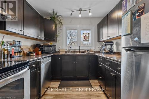 A & B - 185 Elm Street, Gananoque, ON - Indoor Photo Showing Kitchen With Double Sink