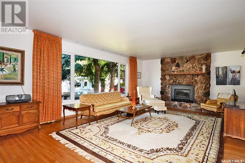 253 25Th Street W, Prince Albert, SK - Indoor Photo Showing Living Room With Fireplace