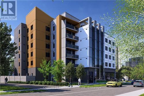 706 - 34 Hickory Street, Waterloo, ON - Outdoor With Balcony With Facade