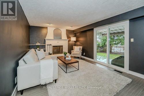 36 Colebrook Court, Kitchener, ON - Indoor Photo Showing Living Room With Fireplace