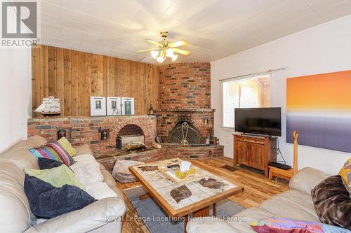 158502 7Th Line, Meaford, ON - Indoor Photo Showing Living Room With Fireplace