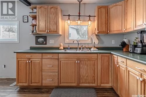 231 Home Street W, Moose Jaw, SK - Indoor Photo Showing Kitchen With Double Sink