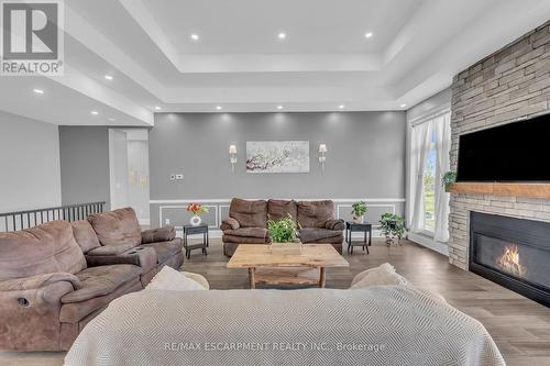 389 Concession 4 Road, Haldimand, ON - Indoor Photo Showing Living Room With Fireplace